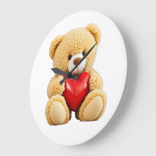 Love Teddy ラージ壁時計 (傾斜)