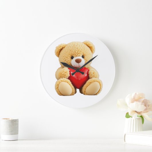 Love Teddy ラージ壁時計 (ホーム)