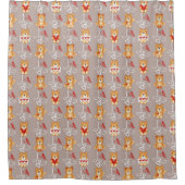 Love Teddy Bear シャワーカーテン (正面)