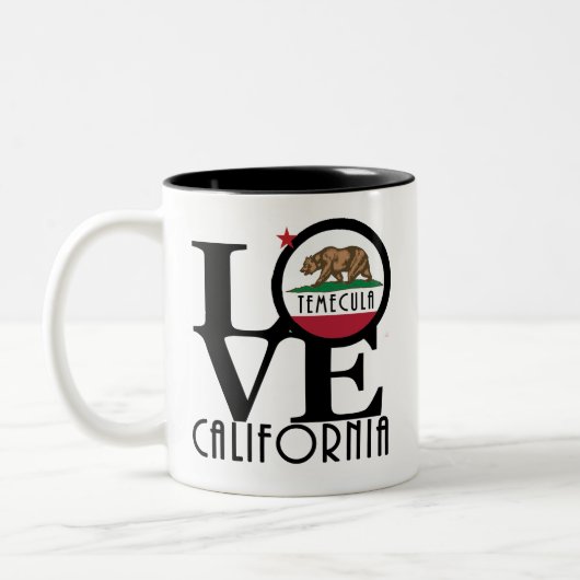 LOVE Temecula California 11oz ツートーンマグカップ (左)