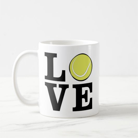 Love Tennis コーヒーマグカップ (左)