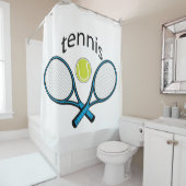 Love tennis シャワーカーテン (インサイチュ)