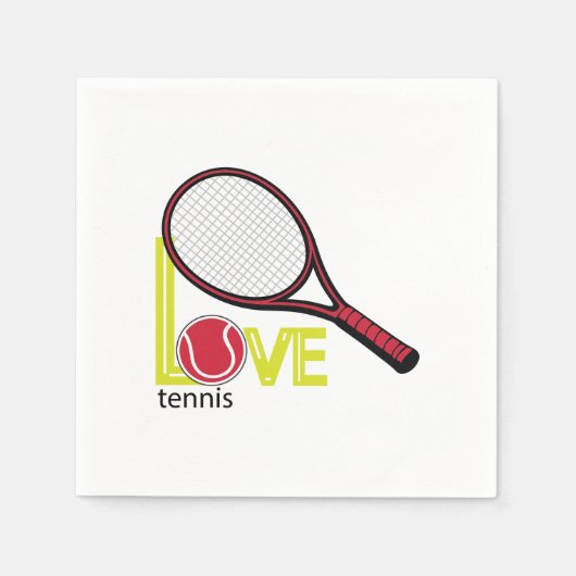 Love tennis スタンダードカクテルナプキン (正面)