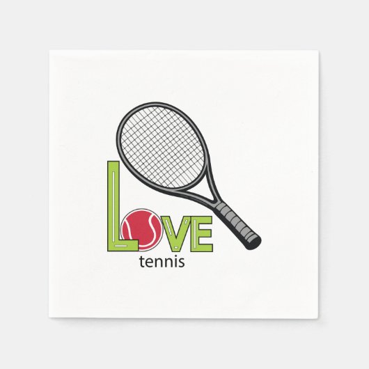 Love tennis スタンダードカクテルナプキン (正面)