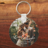 Love & Thanksのフォトカスタム結婚式の引き出物 キーホルダー (裏面)