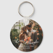 Love & Thanksのフォトカスタム結婚式の引き出物 キーホルダー (裏面)