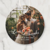 Love & Thanksのフォトカスタム結婚式の引き出物 フェイバータグ (正面)