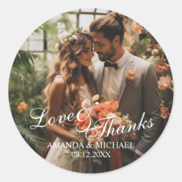 Love & Thanksのフォトカスタム結婚式の引き出物 ラウンドシール