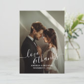 Love & Thanksの写真カスタム結婚 サンキューカード (スタンド正面)