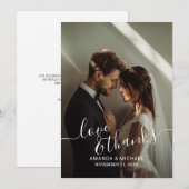 Love & Thanksの写真カスタム結婚 サンキューカード (正面/裏面)