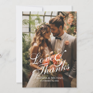 Love & Thanksの写真カスタム結婚 サンキューカード