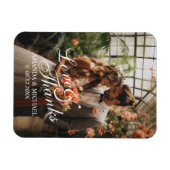'Love & Thanks' オリジナル写真 ウェディングギフト マグネット (横)