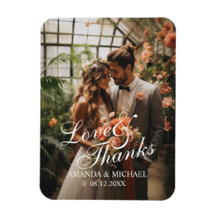 'Love & Thanks' オリジナル写真 ウェディングギフト マグネット