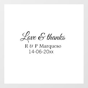 Love & thanks カップル名 ウェディング 記念日 年 ウィンドウサイン