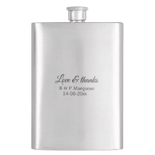 Love & thanks カップル名 結婚記念日 フラスク