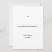 Love & Thanks Baby Baptism Photo Collage Grid  サンキューカード (裏面)