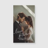 'Love & Thanks' Custom Photo Wedding Favor (正面)