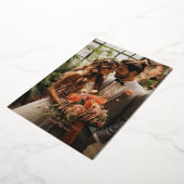 'Love & Thanks' Custom Photo Wedding Thank You 箔招待状 (回転した状態)