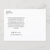 Love & Thanks Dusty blue 1 Baby Photo announcement ポストカード (裏面)