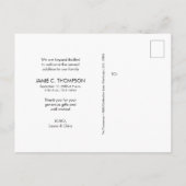 Love & Thanks Multi Photo Baby Birth Announcement  ポストカード (裏面)