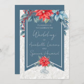 Love That Blooms in Winter Wedding 招待状 (正面/裏面)