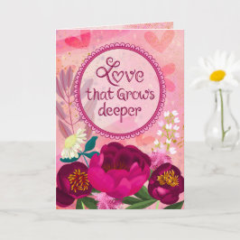 Love That Grows Deeper Moody Floral Greeting Card カード