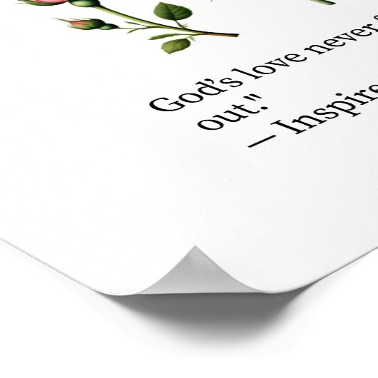 Love that never fails Christian wall art ポスター (角)