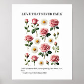 Love that never fails Christian wall art ポスター (正面)