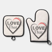 Love That Oven Mitt & Pot Holder 鍋つかみ&鍋敷きセット (正面)