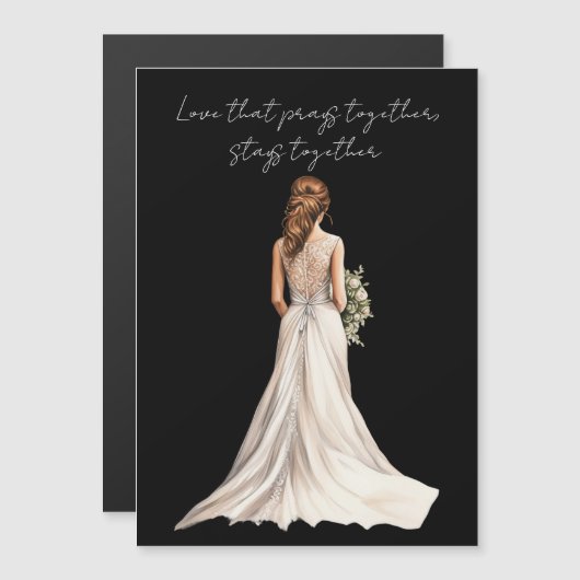Love that Prays Together Wedding Greeting Card (正面/裏面)