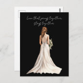 Love that Prays Together Wedding Greeting Card ポストカード (正面/裏面)