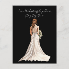 Love that Prays Together Wedding Greeting Card ポストカード