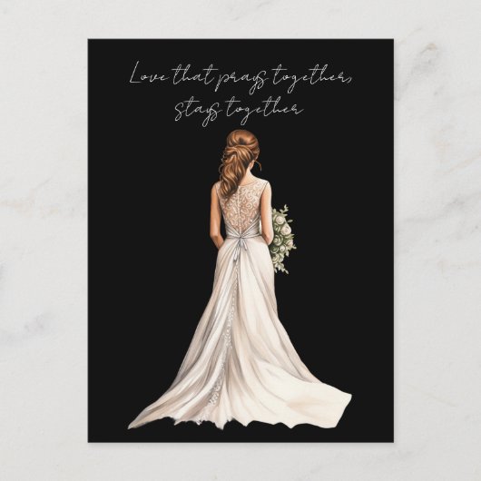 Love that Prays Together Wedding Greeting Card ポストカード (正面)
