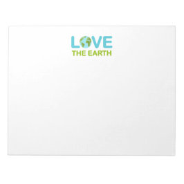 Love the Earth Earth Dayメモ帳 ノートパッド
