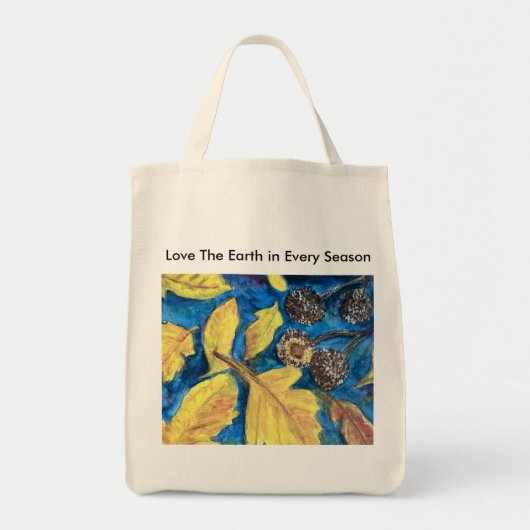Love the Earth, fabric shopping bag トートバッグ (正面)