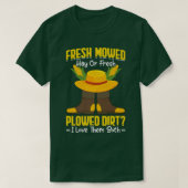 Love The Fresh Mowed Hay Fun Farming Farmer Tracto Tシャツ (デザイン正面)