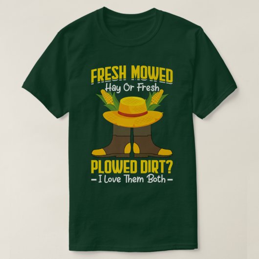 Love The Fresh Mowed Hay Fun Farming Farmer Tracto Tシャツ (デザイン正面)