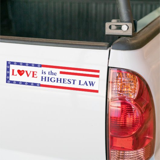 Love: the Highest Law Bumper Sticker バンパーステッカー (トラック上)
