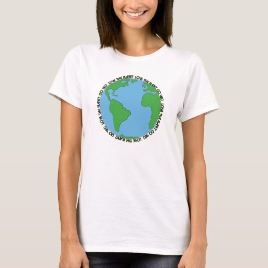 Love the planet Go veg Tシャツ (正面)