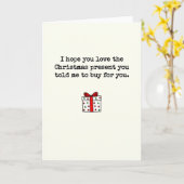 Love The Present You Told Me To Buy Christmas カード (黄色い花)