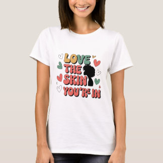 Love the skin あなたはIn" Tシャツ必須Tシャツ Tシャツ