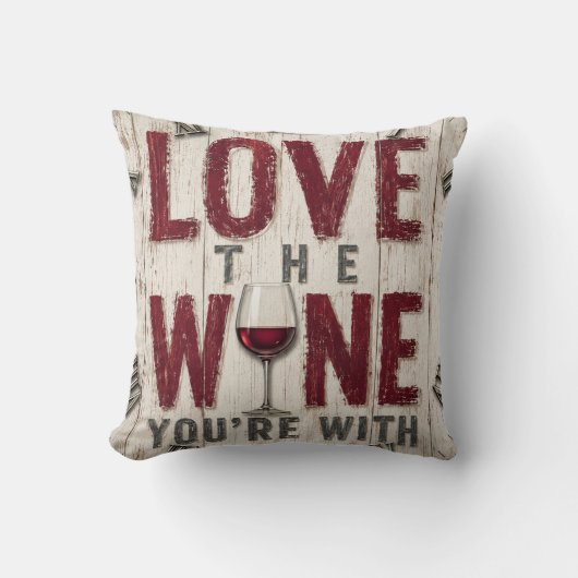 Love the Wine You're With クッション (正面)