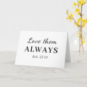 Love Them Anyway Bible Verse Inspiration カード (黄色い花)