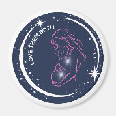 Love Them Both Pro-Life Mother 感動的ベビー マグネット (正面)
