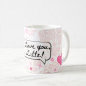 Love themed coffee mug with hearts コーヒーマグカップ (正面右)