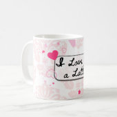 Love themed coffee mug with hearts コーヒーマグカップ (正面左)