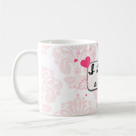 Love themed coffee mug with hearts コーヒーマグカップ
