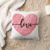 Love-Themed Pillow – Cozy Romantic Home Accent クッション (ブランケット)