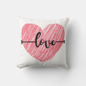 Love-Themed Pillow – Cozy Romantic Home Accent クッション (正面)