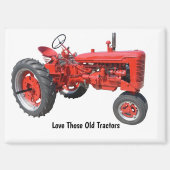 Love Those Old Tractors Postcard マグネット (正面)